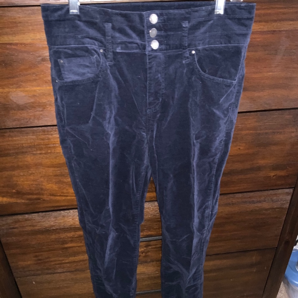 Velvet pants, slim fit